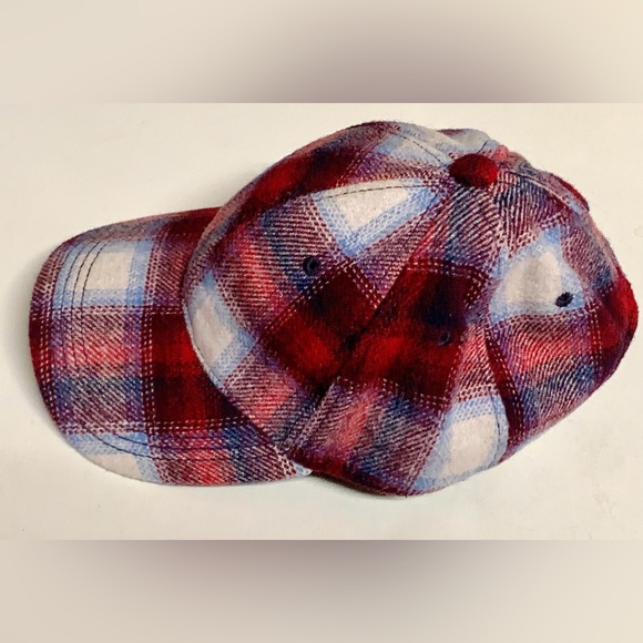 COPY - Adult One Size Fits Most Red Plaid Wool Blend GAP + PENDLETON Baseball C… - Picture 3 of 16